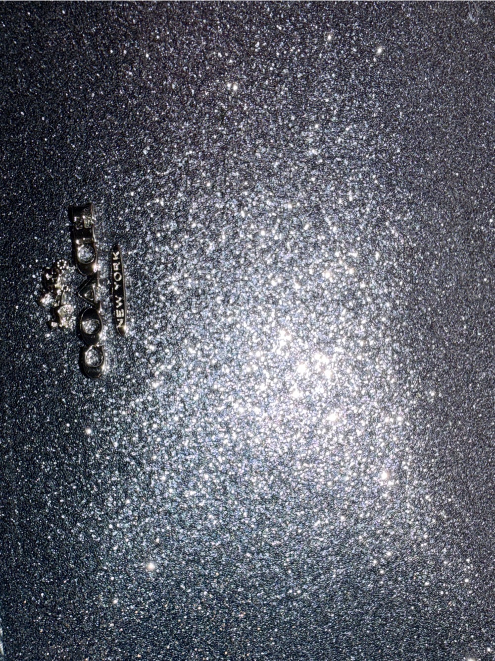 Coach Glitter Small Wristlet Gunmetal Silver Metallic - Picture 6 of 8